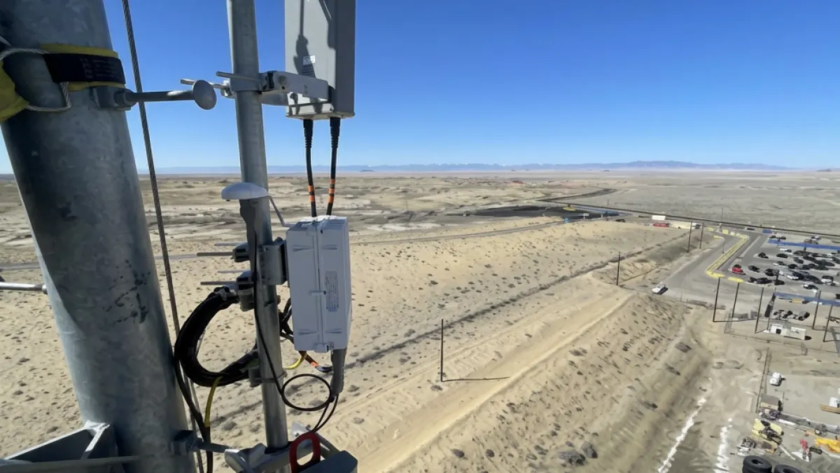 Tower install - antennas, GPS timing, and PoE backhaul (Copper One)