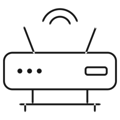 Icon connectivity in vehicle router ink 512