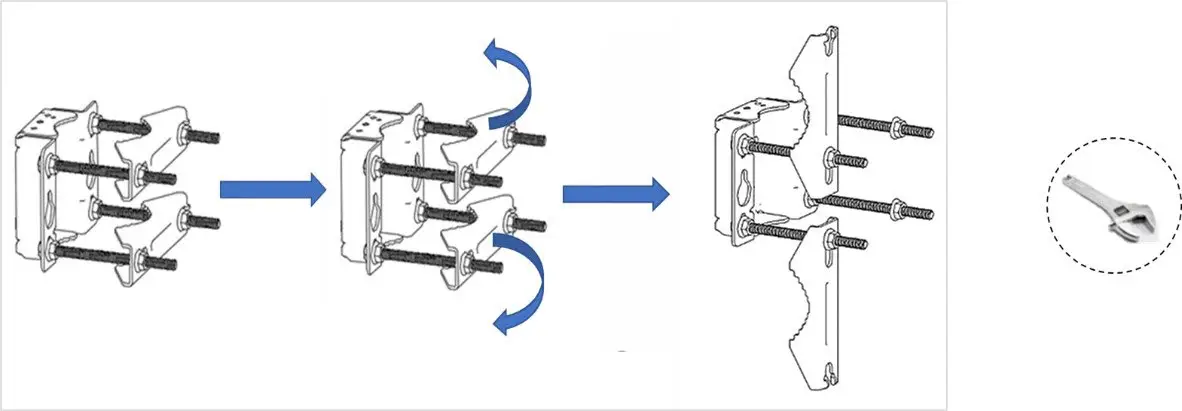 AP 21 pole mount - turn clamps
