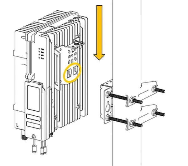 AP 21 pole mount - attach the AP