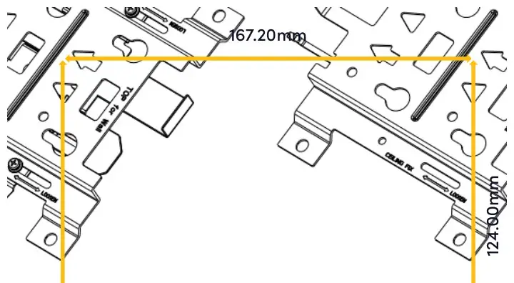 AP 22 wall mount step 2 - hole distance and depth